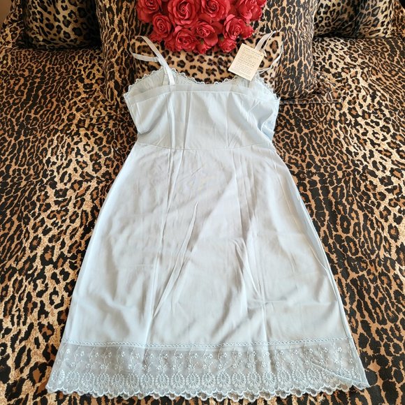 NEW RARE 60s Vintage Powder Blue Chemise, S/M - Picture 7 of 9